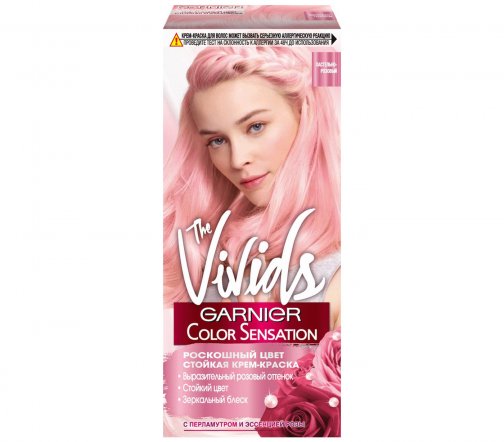 Garnier Color Sensation Роскошь цвета The Vivids Краска для волос с перламутром Пастельно-розовый