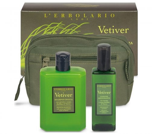 L'erbolario Набор подарочный Лосьон-дезодорант 100мл+Шампунь-гель 250мл Vetiver