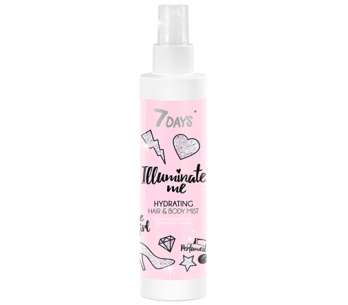 7Days Мист для волос и тела Illuminate Me Rose Girl 180мл
