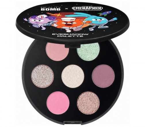 Beauty Bomb Палетка матовых и сияющих теней Смешарики 01