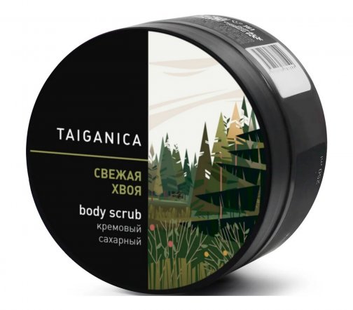 Taiganica Скраб сахарный для тела Свежая хвоя 250гр