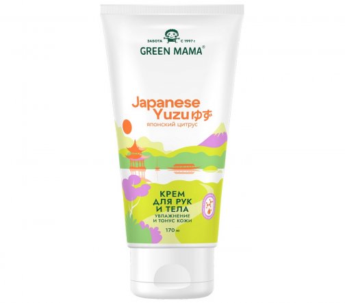 Green Mama Крем для кожи рук и тела Увлажнение и тонус кожи Японский цитрус 170мл