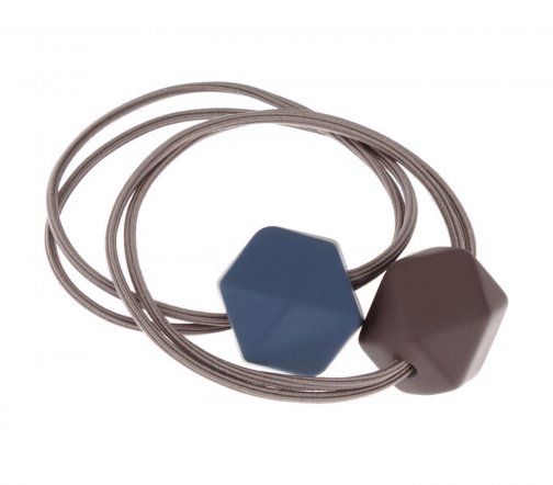 Dewal Beauty Резинки для волос Цветные кубики крупные 2шт Синий и коричневый DBR3836-2