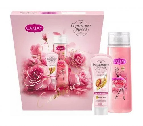 Camay Набор С любовью Гель для душа Romantique 250мл+Крем смягчающий для рук 80мл