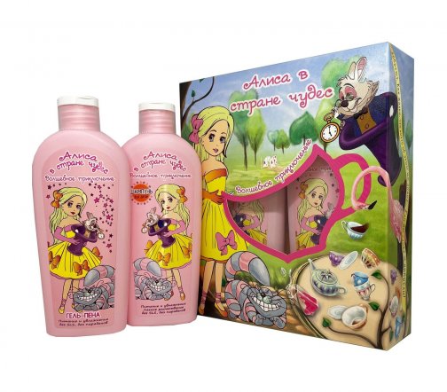 Алиса в стране чудес Набор Волшебное приключение Шампунь 250мл+Гель-пена для ванны 250мл