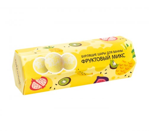 Cafe Mimi Набор Фруктовый микс Шар бурлящий 3шт*40гр