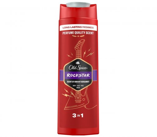 Old Spice Гель для душа+Шампунь 3в1 Rockstar 400мл