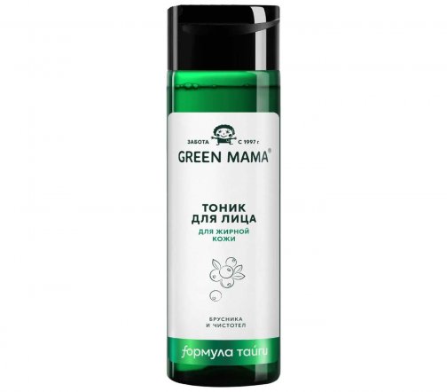 Green Mama Формула Тайги Тоник для жирной кожи лица Брусника и чистотел 200мл