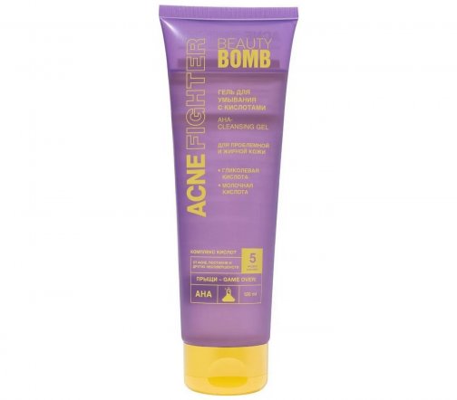 Beauty Bomb Гель для умывания с кислотами AHA+BHA Acne Fighter