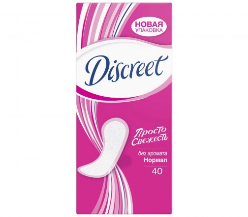 Discreet Прокладки гигиенические ежедневные Normal Single Просто свежесть 40шт