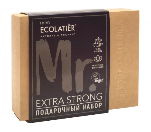 Ecolatier Men Extra Strong Набор Гель для душа 150мл+Шампунь 150мл