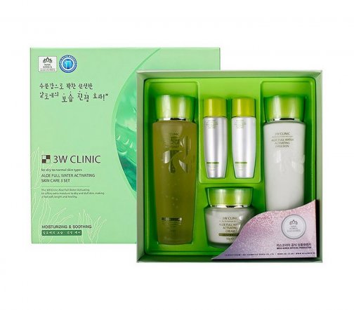 3W Clinic Aloe Full Water Набор для лица с экстрактом алоэ