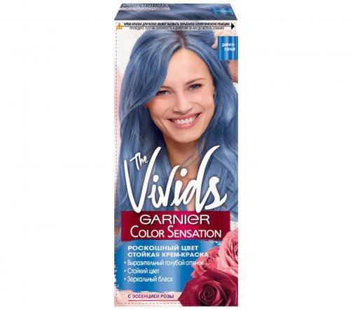 Garnier Color Sensation Роскошь цвета The Vivids Краска для волос с перламутром Дымчато-голубой