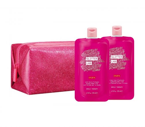 Pupa Набор Glitter Lab Smile Therapy Set I Молочко для тела+Крем для тела+Косметичка