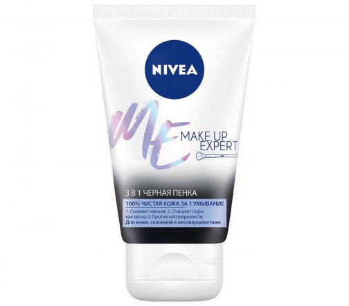 Nivea Make-up Expert Пенка черная 3в1 для жирной кожи 100мл