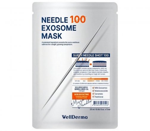 WellDerma Needle 100 Exosome Маска для лица с игольчатыми экзосомами 25 мл