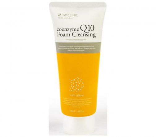 3W Clinic Pure Natural Пенка для умывания лица с коэнзимом Q10 100мл