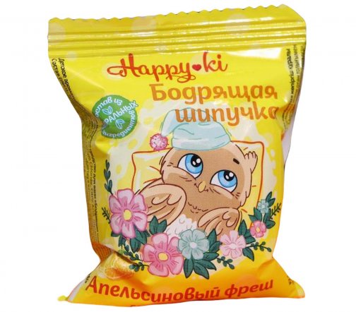 Laboratory Katrin Happy-ki Средство шипучее для ванн Бодрящая штучка Апельсиновый фреш 40гр