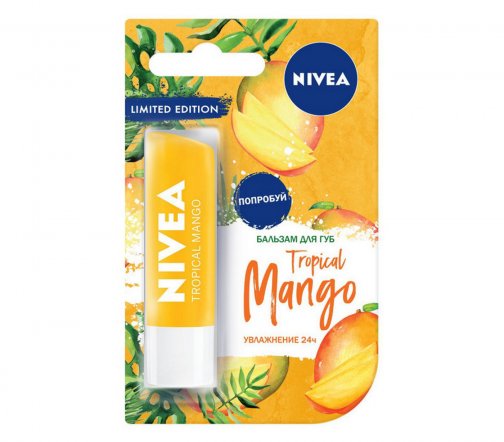 Nivea Lip Care Бальзам для губ Тропический манго 4.8гр