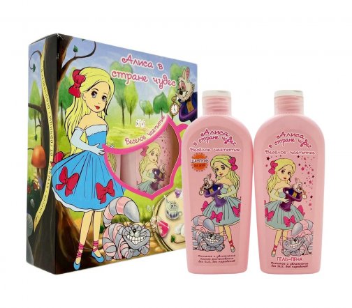Алиса в стране чудес Набор Веселое чаепитие Шампунь 250мл+Гель-пена для ванны 250мл