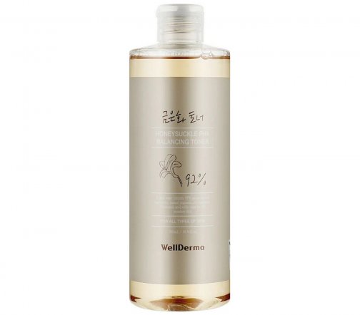 WellDerma Honeysuckle PHA Balancing Toner Тонер для лица с кислотами 500мл