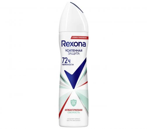 Rexona Усиленная защита Дезодорант-антиперспирант спрей Антибактериальная свежесть 150мл