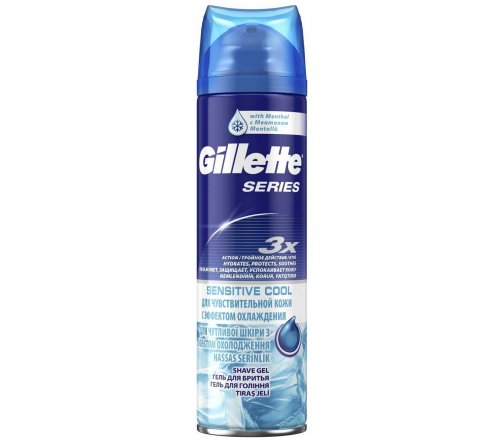 Gillette Men Sensitive Cool Гель для бритья с эффектом охлаждения 200мл
