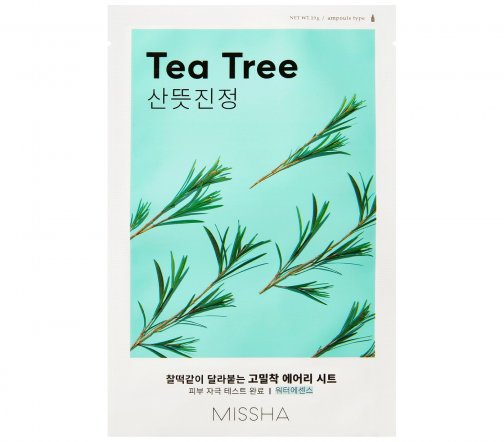 Missa  Airy Fit Маска тканевая успокаивающая с экстрактом чайного дерева для чувствительной кожи 19г
