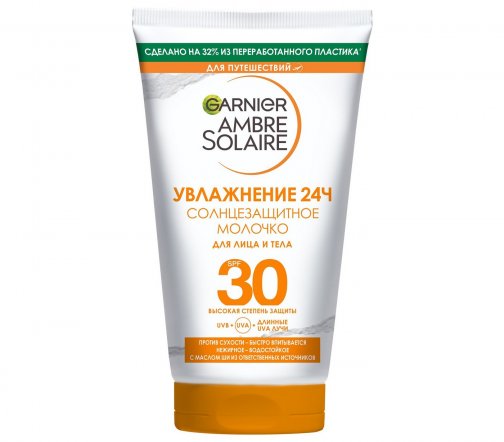 Garnier Ambre Solaire Молочко солнцезащитное для лица и тела Увлажнение 24 часа SPF30 50мл