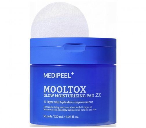 Medi-Peel Mooltox Glow Пэды интенсивно увлажняющие для лица 2X 50шт
