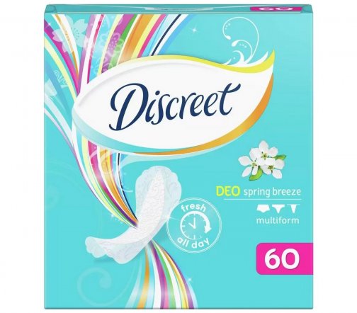 Discreet Прокладки гигиенические ежедневные Deo Spring Breeze 60шт