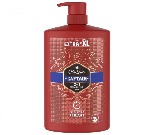 Old Spice Гель для душа+Шампунь 3в1 Captain Extra-XL 1000мл