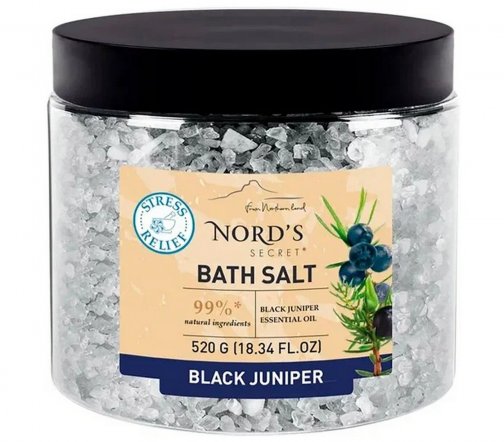 Nord's Secret Соль для ванн Чёрный можжевельник 520гр