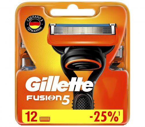 Gillette Men Fusion5 Сменные кассеты для бритья 12шт