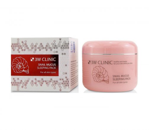 3W Clinic Sleeping Pack Маска для лица ночная с экстрактом улиточной слизи 100мл