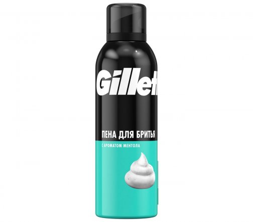 Gillette Уход Пена для бритья с ароматом ментола 200мл