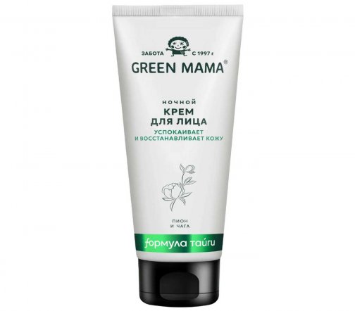 Green Mama Формула Тайги Крем ночной для лица Чистая кожа Пион и чага 100мл СТ