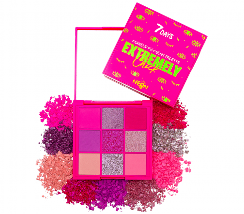 7Days Палетка пигментов для макияжа Neon Extremely Chick 501 Pink Punk