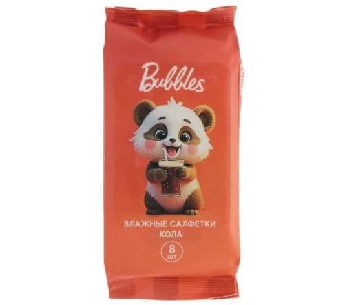 Bubbles Салфетки влажные Кола 8шт