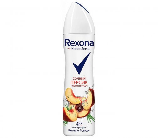 Rexona Motion Sense Дезодорант-антиперспирант спрей Персик и Лемонграсс 150мл