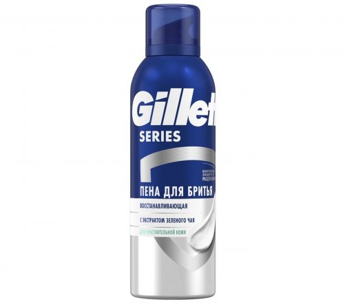 Gillette Уход Пена для бритья восстанавливающая  для чувствительной кожи Series Зеленый чай 200мл