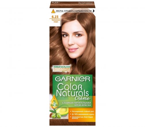 Garnier Color Naturals Крем-краска для волос 6.23 Перламутровый миндаль