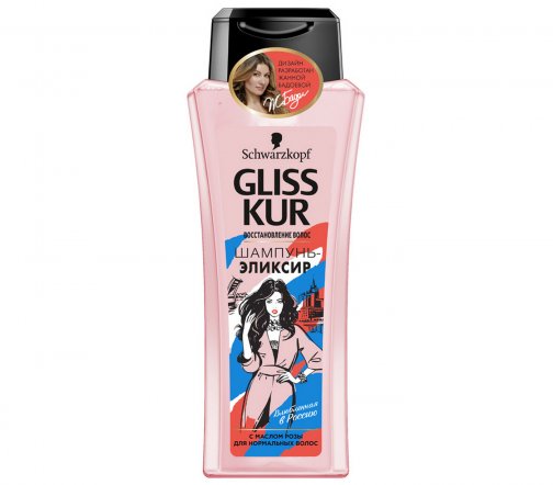 Schwarzkopf Gliss Kur Шампунь-эликсир масло Розы 250мл