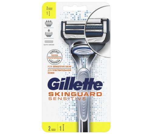 Gillette Men Skinguard Sensitive Станок бритвенный с 2 сменными кассетами