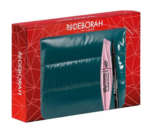 Deborah Набор в косметичке 05 Тушь+Подводка для век Черная+Косметичка