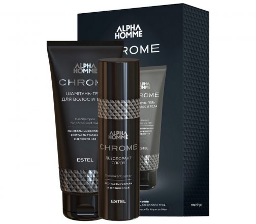 Estel Men Apha Chrome Набор Дезодорант-спрей 100мл+Шампунь-гель для волос 200мл