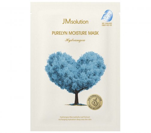 JMSolution Purelyn Маска тканевая увлажняющая для лица с экстрактом гортензии Hydrangea 33мл