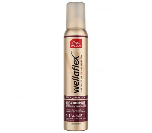 Wella Flex Мусс для волос Сила контроля с антивозрастным эффектом ССФ 200мл