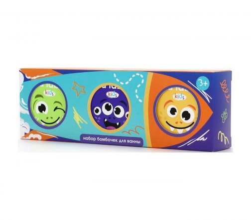 Ural Lab Kids Набор Бомбочки для ванны 3+  3шт*100гр