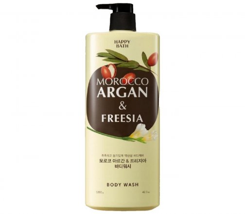 Happy Bath Гель для душа с аргановым маслом и ароматом фрезии Morocco Argan&Freesia 1200мл